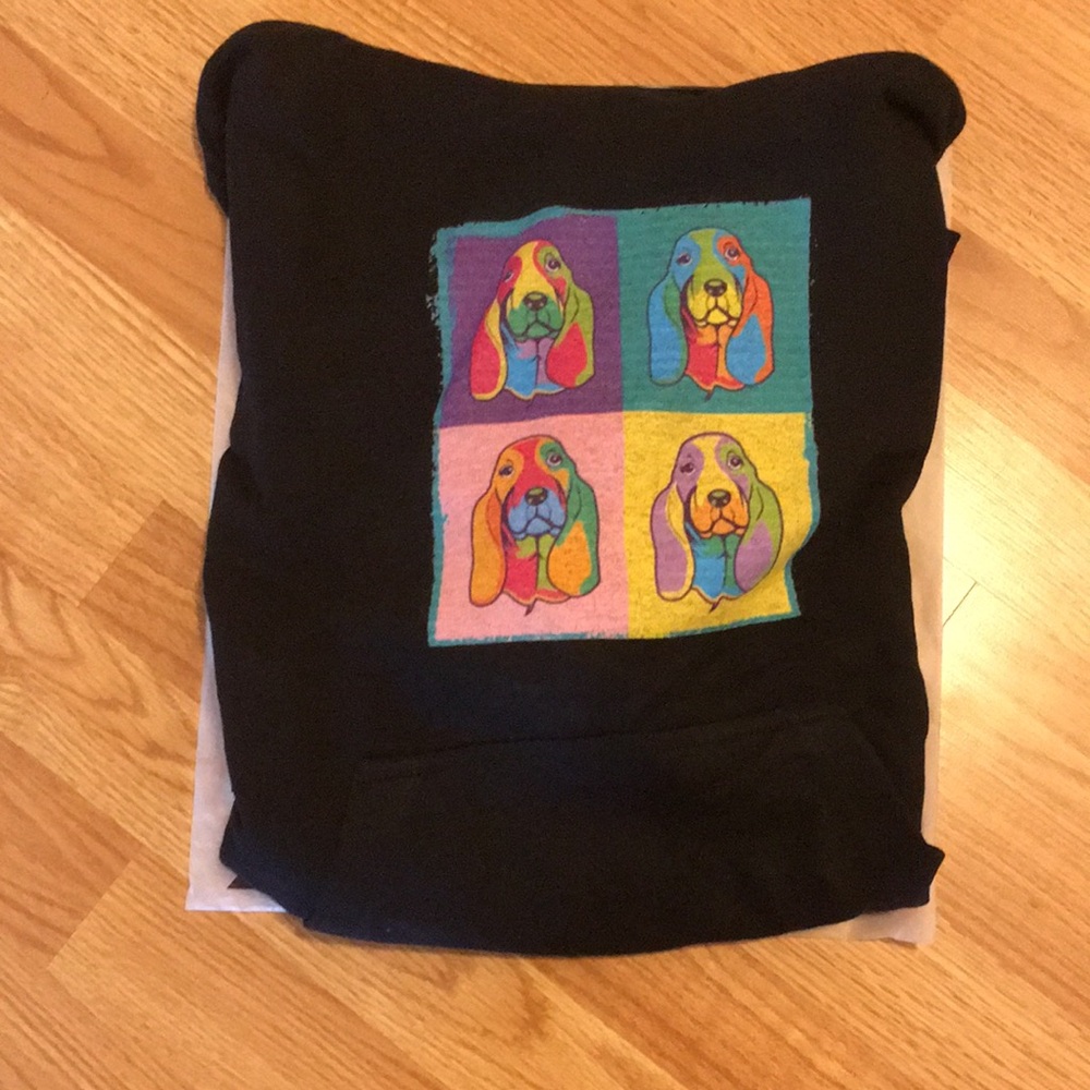 Basset Hound Hoodie Never Worn size Small